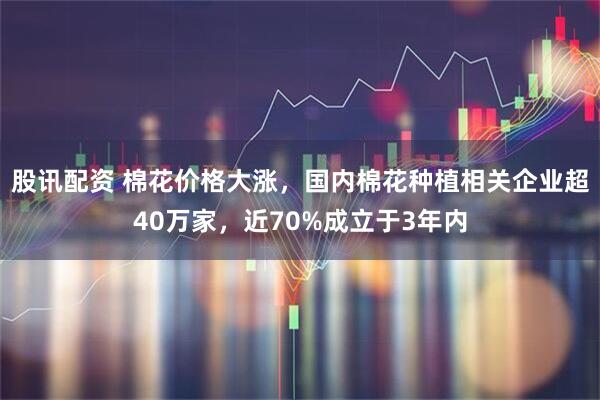 股讯配资 棉花价格大涨，国内棉花种植相关企业超40万家，近70%成立于3年内
